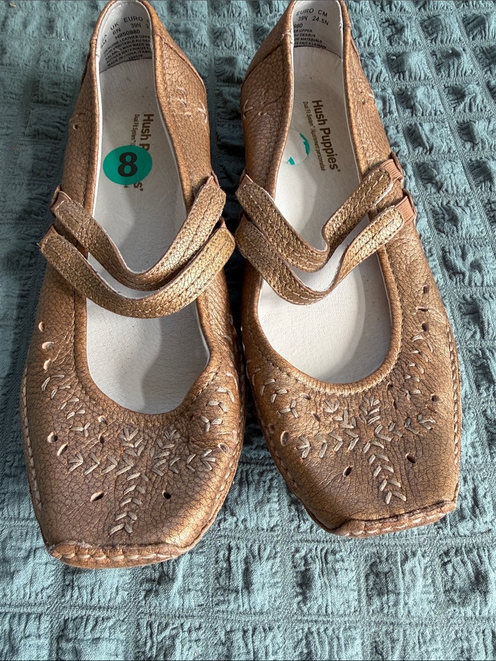Hush Puppies Mary Jane Flats witth Stitching